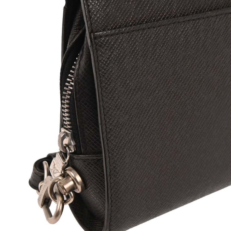 Louis Vuitton Black Taiga Baikal Clutch Handbag M30182 VI0073 AQ00077