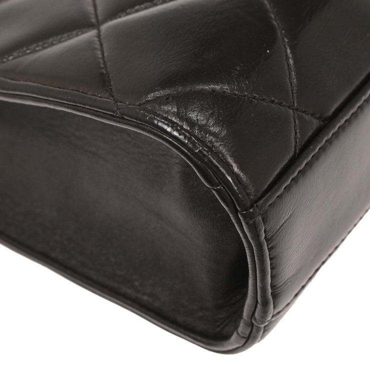 Chanel Black Lambskin Briefcase Handbag AQ00078