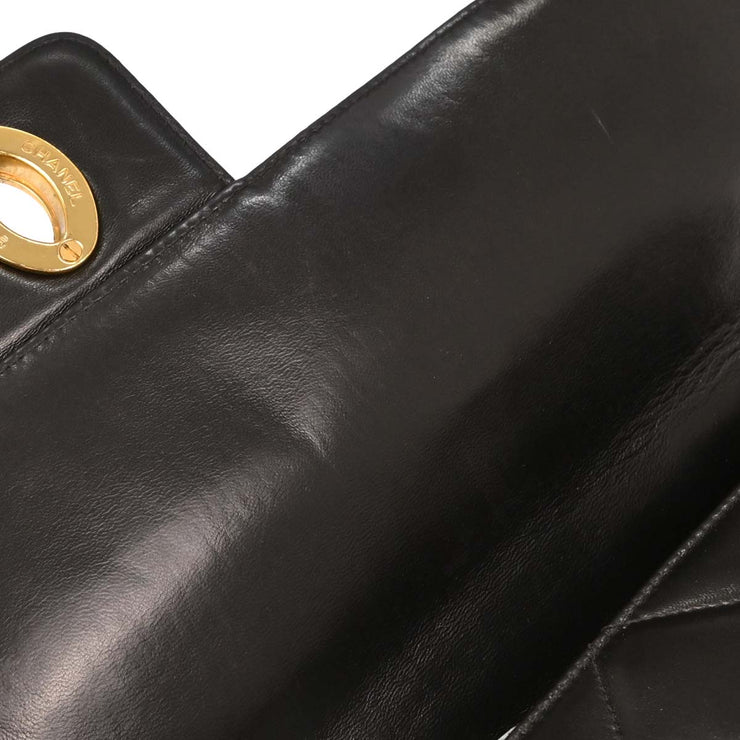 Chanel Black Lambskin Briefcase Handbag AQ00078
