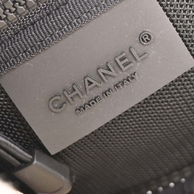 Chanel Black White Travel Line Crossbody Bag AQ00079