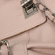 Chanel Light Pink Calfskin Mademoiselle Lock Shoulder Tote Bag AQ00080