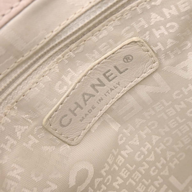 Chanel Light Pink Calfskin Mademoiselle Lock Shoulder Tote Bag AQ00080