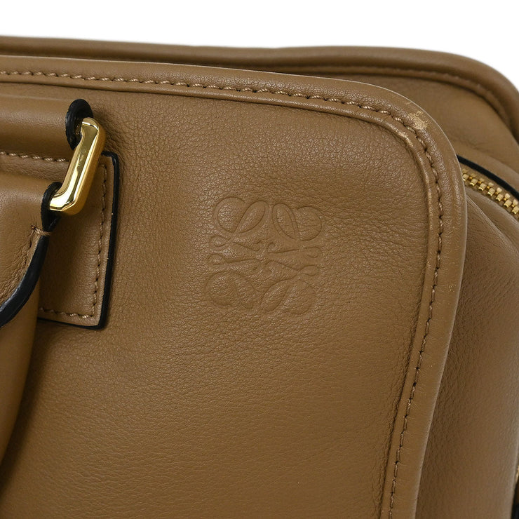 Loewe Brown Leather Amazona 36 2way Handbag 471703 AQ00081
