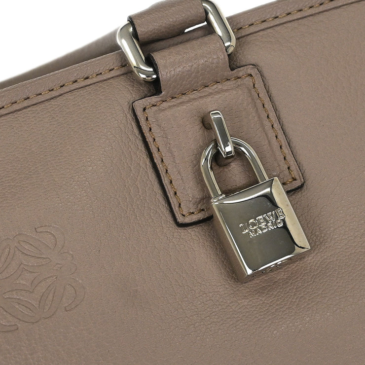 Loewe Gray Leather Amazona 28 Handbag 011307 AQ00082
