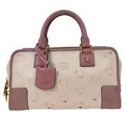 Loewe Off-white Perforated Leather Amazona 28 Handbag 271102 AQ00083