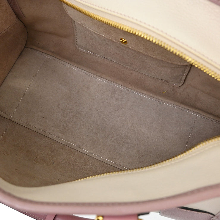 Loewe Off-white Perforated Leather Amazona 28 Handbag 271102 AQ00083