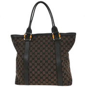 Gucci Brown Bamboo GG Handbag 339547 492174 AQ00085