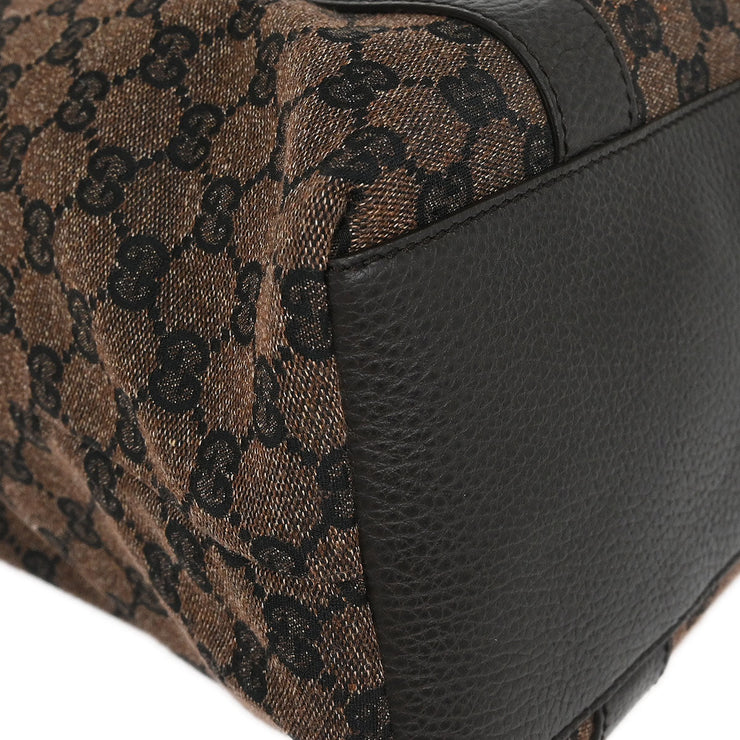 Gucci Brown Bamboo GG Handbag 339547 492174 AQ00085