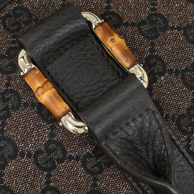 Gucci Brown Bamboo GG Handbag 339547 492174 AQ00085