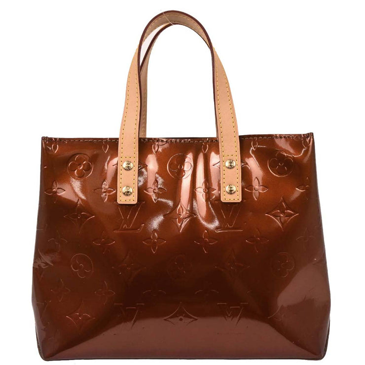 Louis Vuitton Bronze Vernis Reade PM Tote Handbag M91146 MI1001 AQ00088