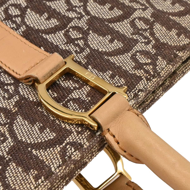 Christian Dior Brown Trotter Tote Handbag BOB0111 AQ00091