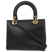 Christian Dior Black Calfskin Lady Dior 2way Handbag 05-MA-0072 AQ00098