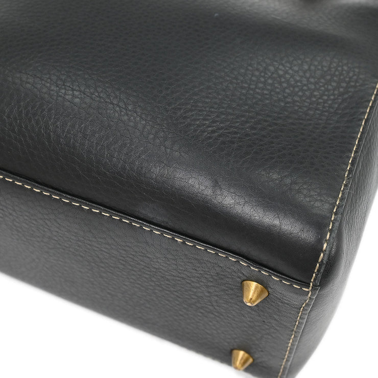 Christian Dior Black Calfskin Lady Dior 2way Handbag 05-MA-0072 AQ00098