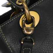 Christian Dior Black Calfskin Lady Dior 2way Handbag 05-MA-0072 AQ00098