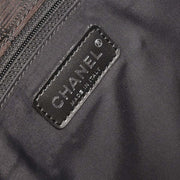Chanel Brown Jacquard Nylon Travel Line Shoulder Bag AQ00099
