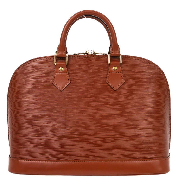 Louis Vuitton Brown Epi Alma Handbag M52143 MI0938 AQ00110