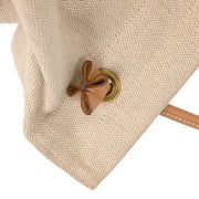 Hermes Beige Gold Toile Chevrons Aline GM Shoulder Bag AQ00113