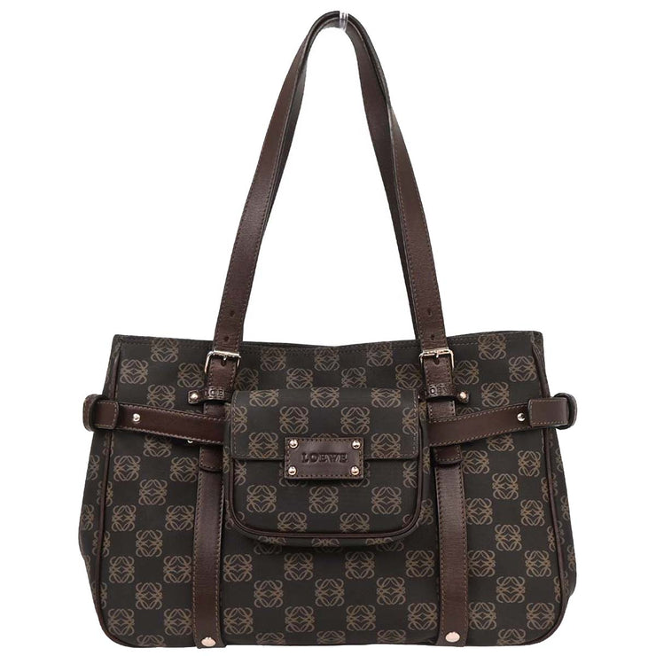 Loewe Brown PVC Anagram Handbag 290606 AQ00121