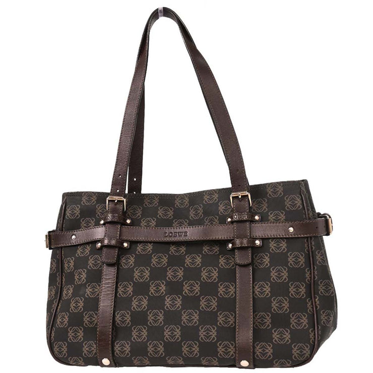 Loewe Brown PVC Anagram Handbag 290606 AQ00121