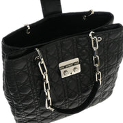 Christian Dior Black Lambskin Lady Dior Cannage Tote Handbag 00-BA-0181 AQ00125