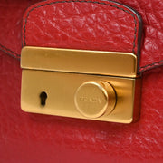 Prada Red Leather Handbag BN0924 N 7 AQ00128