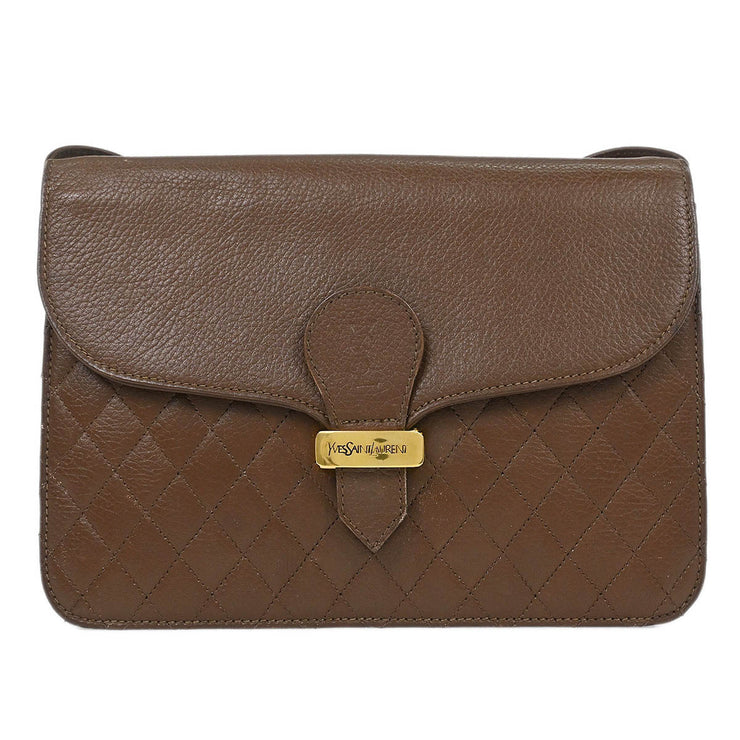 Yves Saint Laurent Brown Shoulder Bag AQ00129