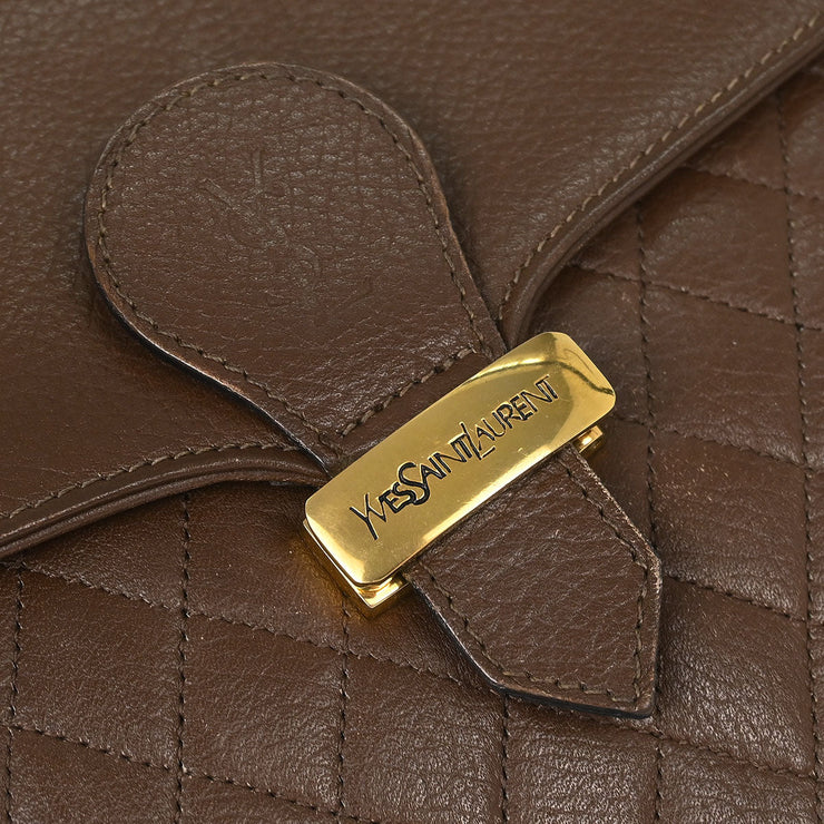 Yves Saint Laurent Brown Shoulder Bag AQ00129