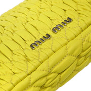 Miu Miu Yellow Lambskin Nappa Crystal Handbag 197/B AQ00147