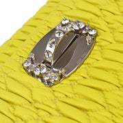 Miu Miu Yellow Lambskin Nappa Crystal Handbag 197/B AQ00147
