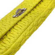 Miu Miu Yellow Lambskin Nappa Crystal Handbag 197/B AQ00147