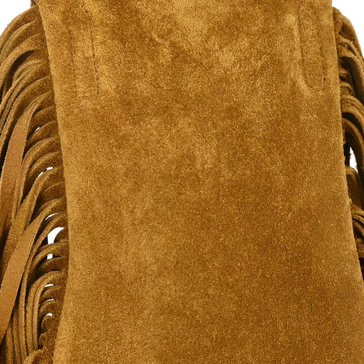 Saint Laurent Brown Suede Toy Anita Fringe Crossbody Bag VLR425145.1215 AQ00154