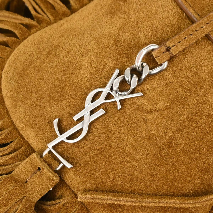 Saint Laurent Brown Suede Toy Anita Fringe Crossbody Bag VLR425145.1215 AQ00154