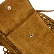 Saint Laurent Brown Suede Toy Anita Fringe Crossbody Bag VLR425145.1215 AQ00154