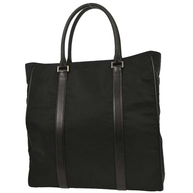 Prada Black Nylon Tote Handbag 65 AQ00162