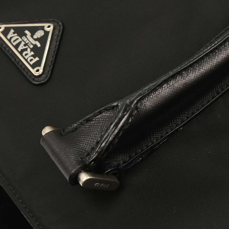Prada Black Nylon Tote Handbag 65 AQ00162