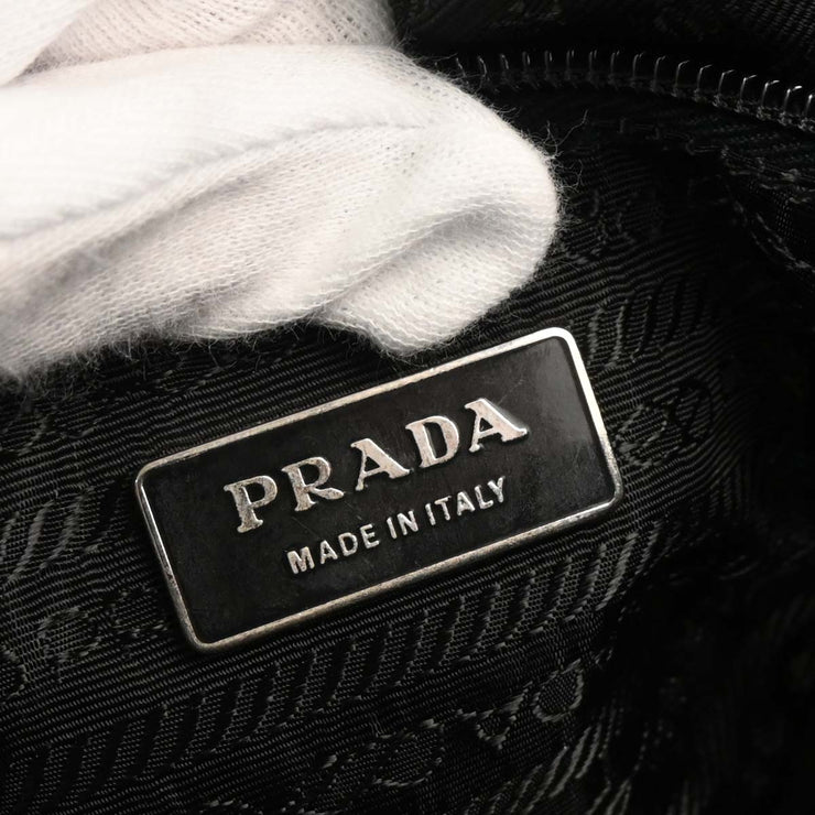 Prada Black Nylon Tote Handbag 65 AQ00162