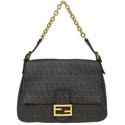 Fendi Brown Zucchino Mamma Baguette Handbag 2220-8BR001-YG1-089 AQ00171