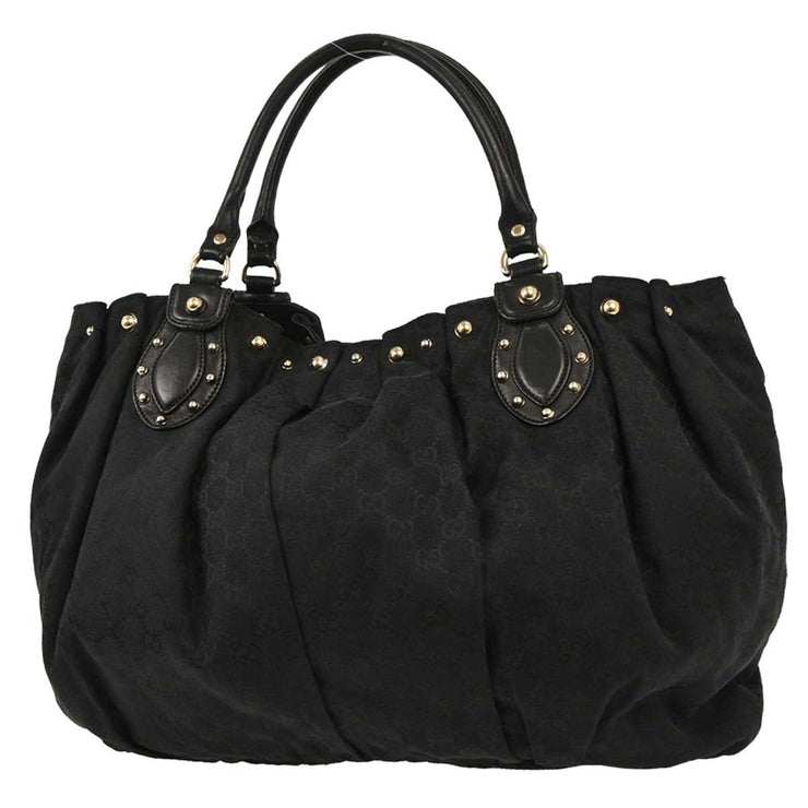 Gucci Black Canvas GG Tote Handbag 203626 204046 AQ00183