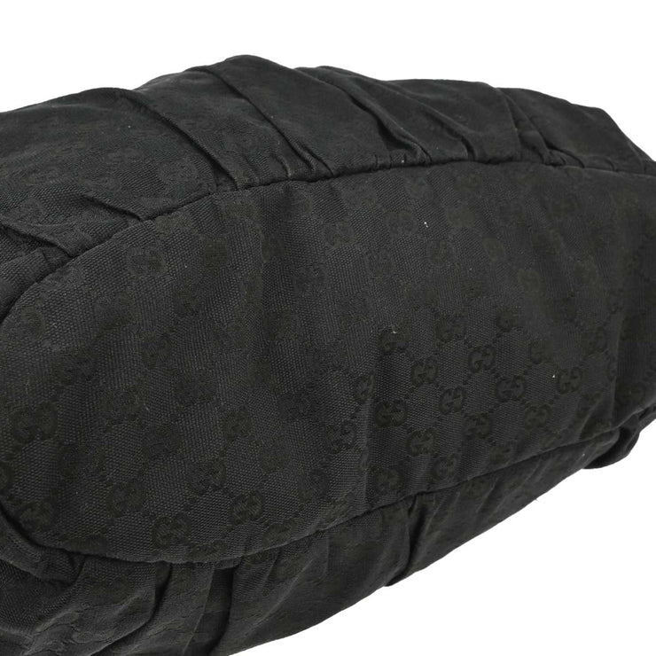 Gucci Black Canvas GG Tote Handbag 203626 204046 AQ00183