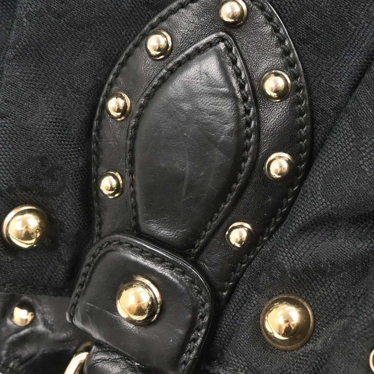 Gucci Black Canvas GG Tote Handbag 203626 204046 AQ00183