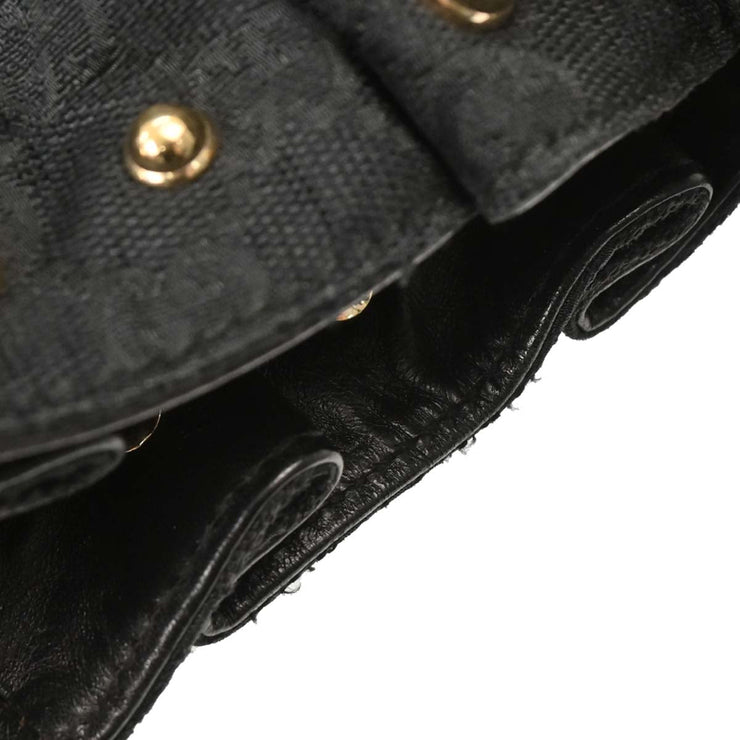 Gucci Black Canvas GG Tote Handbag 203626 204046 AQ00183