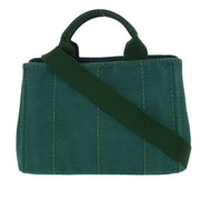 Prada Green Canvas Canapa Tote Handbag 158 AQ00194