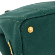 Prada Green Canvas Canapa Tote Handbag 158 AQ00194