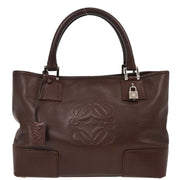 Loewe Brown Fusta 30 Leather Tote Handbag 060711 AQ00197