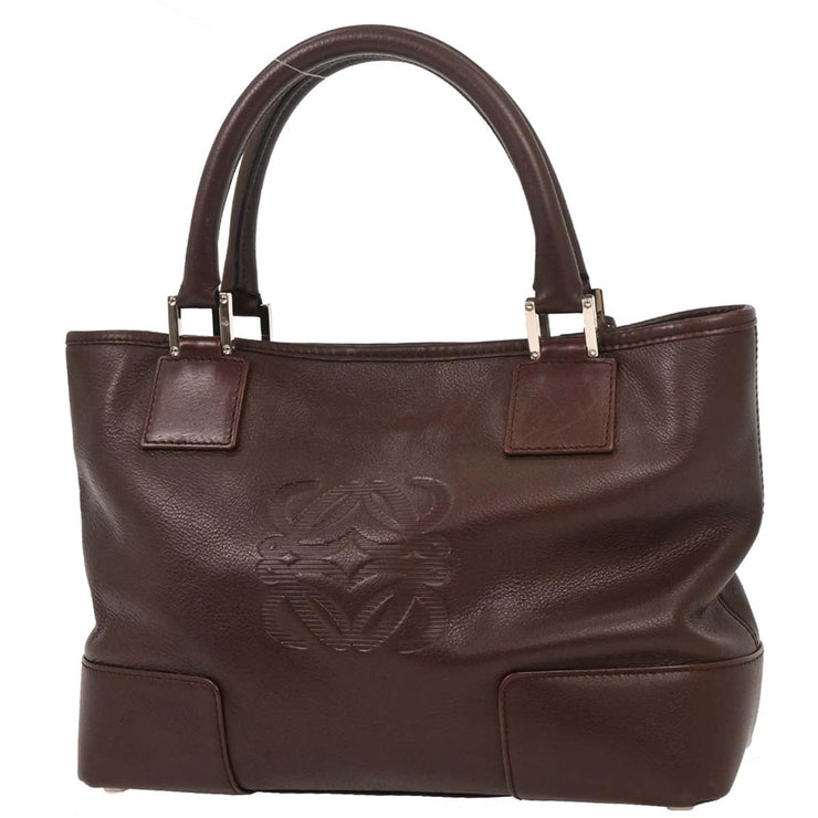 Loewe Brown Fusta 30 Leather Tote Handbag 060711 AQ00197