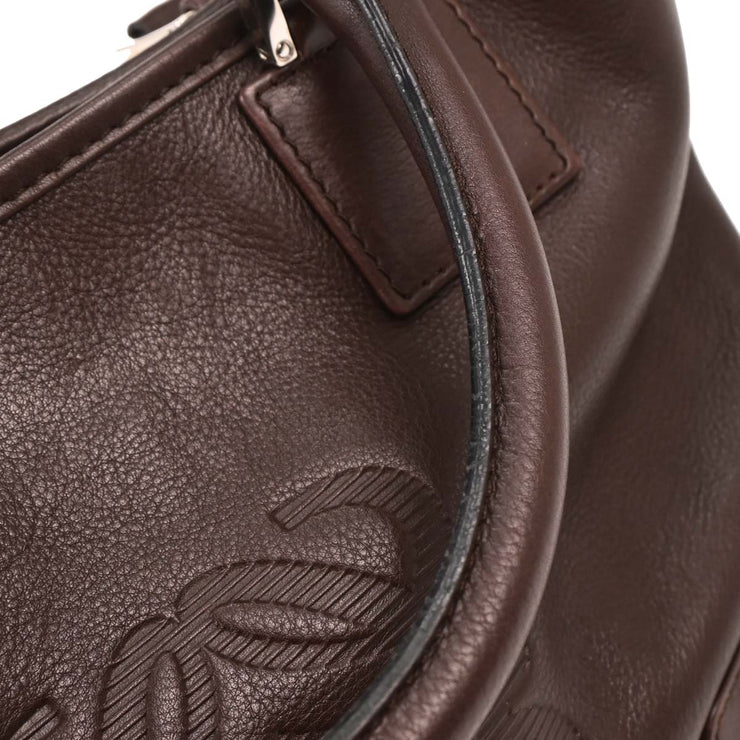 Loewe Brown Fusta 30 Leather Tote Handbag 060711 AQ00197