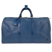 Louis Vuitton Blue Epi Keepall 50 Travel Handbag M42965 VI0974 AQ00203