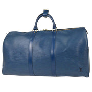 Louis Vuitton Blue Epi Keepall 50 Travel Handbag M42965 VI0974 AQ00203