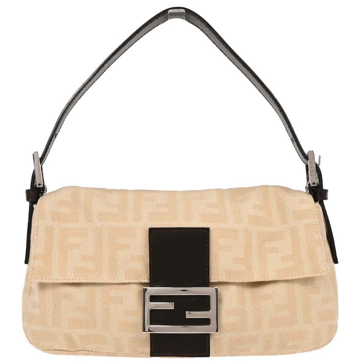 Fendi Beige Zucca Baguette Handbag 2470/26424/008 AQ00215