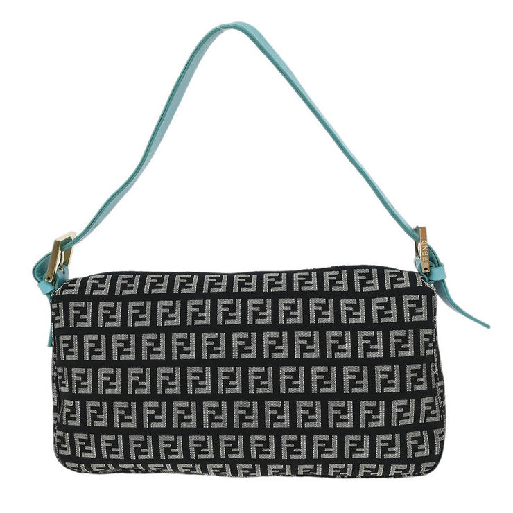 Fendi Black Zucchino Baguette Handbag 2370/8BR000/028 AQ00217